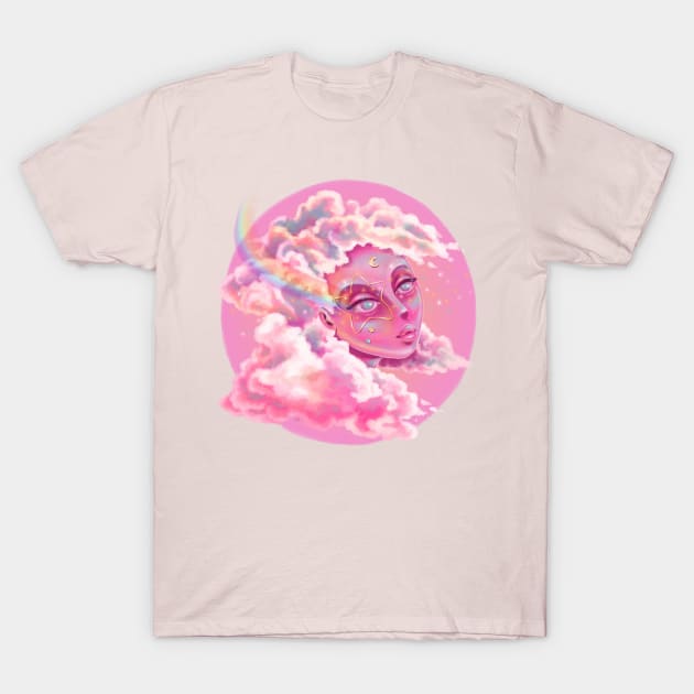 Pink cloud dreamer T-Shirt by Woojah_art